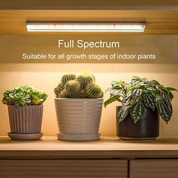 FOXGARDEN® Grow Light, Full Spectrum Plant Light Strip for Indoor Plants, 96 LED Bright Grow Lamp w...
