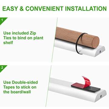 FOXGARDEN® Grow Light, Full Spectrum Plant Light Strip for Indoor Plants, 96 LED Bright Grow Lamp with Auto On/Off Timer 4/8/12H, 4 Dimmable Brightness