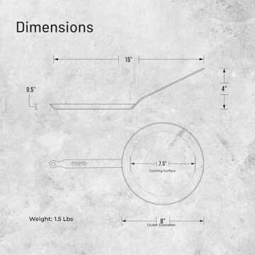 De Buyer Blue Carbon Steel Crepe Pan Excellent Non-Stick Performance