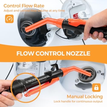 Kiweoci Electric Fuel Transfer Pump - 3GPM Portable Siphon