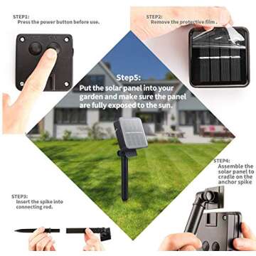 Outdoor Solar String Lights, 4 Pack 33 Feet 100 Led Solar Powered Fairy Lights with 8 Lighting Modes Waterproof Decoration Copper Wire Lights for Patio Yard Trees Christmas Party (Multicolor)