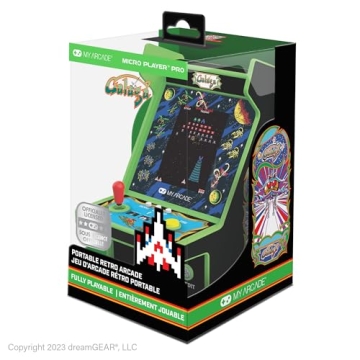 My Arcade Galaga Micro Player Pro - Retro Mini Arcade Machine: 2 Games in 1, 6.75 Inch Color Display