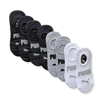 Puma Women's No Show Sneaker 8 Pack Socks - Ultimate Comfort & Fit
