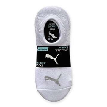 Puma Women’s No Show Socks - Comfort & Non-Slip Design