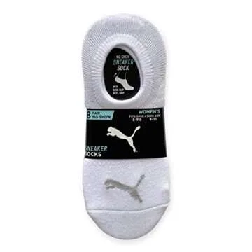 Puma Women’s No Show Socks - Comfort & Non-Slip Design