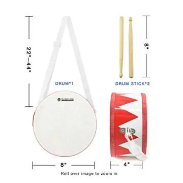 MUSICUBE Kids Drum Set - Safe Musical Toys for Toddlers