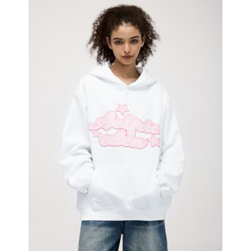 Aelfric Eden Womens Oversized Star Graphic Hoodies Fashion Long Sleeve Hoodie Pullover Hooded Sweatshirt Unisex