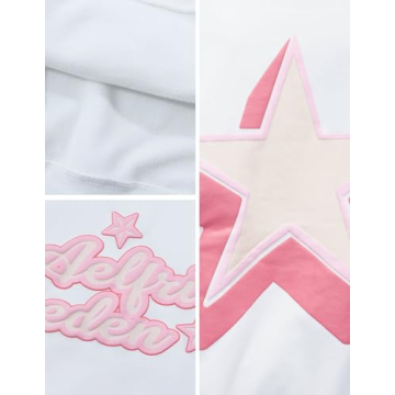 Aelfric Eden Womens Oversized Star Graphic Hoodies Fashion Long Sleeve Hoodie Pullover Hooded Sweatshirt Unisex