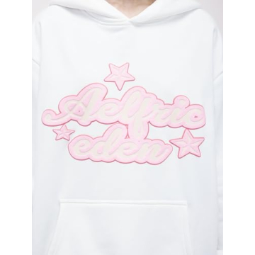 Aelfric Eden Womens Oversized Star Graphic Hoodies Fashion Long Sleeve Hoodie Pullover Hooded Sweatshirt Unisex