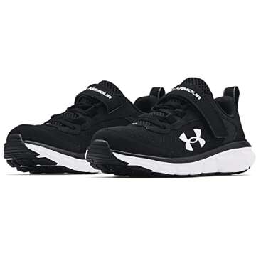 Under Armour Boys' Little Kid Pre School Assert 9 Alternate Closure, Black (001)/White, 13