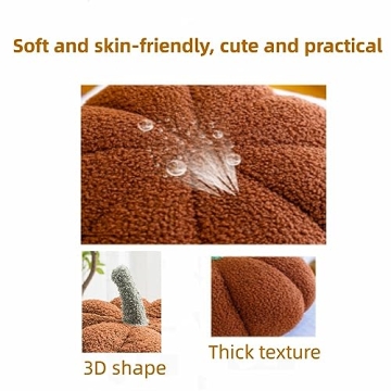 CRIVERY 3D Pumpkin Throw Pillow for Fall Decor and Holidays