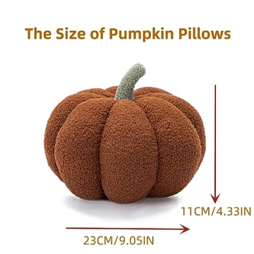 CRIVERY 3D Pumpkin Throw Pillow for Fall Decor and Holidays