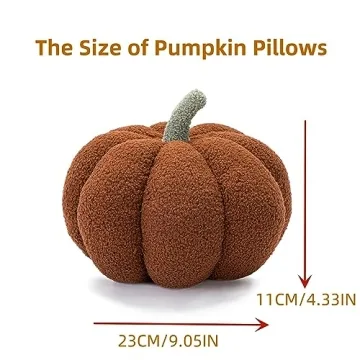 CRIVERY 3D Pumpkin Throw Pillow for Fall Decor and Holidays