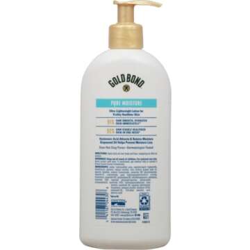 Gold Bond Pure Moisture Lotion, 14 oz., Ultra-lightweight Daily Body & Face Lotion for Dry Skin