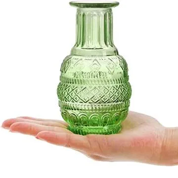 DEAYOU Vintage Glass Bud Vases Pack for Charming Decor