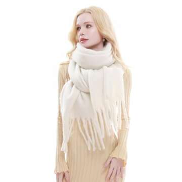 RIIQIICHY Chunky Scarf for Women Winter Warm Thick Scarves Oversized Blanket Scarf