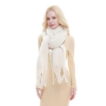 RIIQIICHY Chunky Scarf for Women Winter Warm Thick Scarves Oversized Blanket Scarf