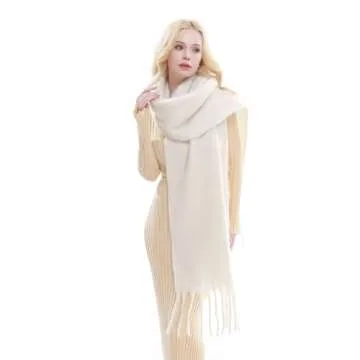 RIIQIICHY Chunky Scarf for Women Winter Warm Thick Scarves Oversized Blanket Scarf