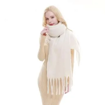 RIIQIICHY Chunky Scarf for Women Winter Warm Thick Scarves Oversized Blanket Scarf