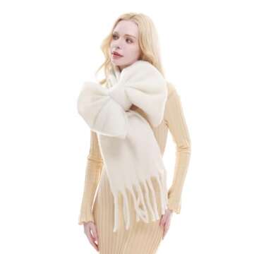 RIIQIICHY Chunky Scarf for Women Winter Warm Thick Scarves Oversized Blanket Scarf