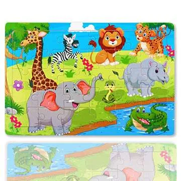 Fun Educational Wooden Puzzles for Toddlers Ages 3-5