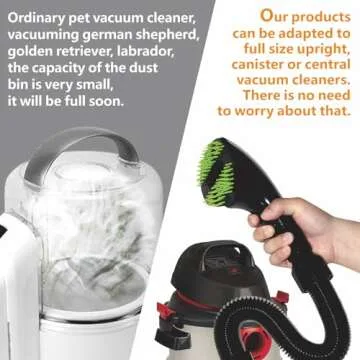 Gforest Pet Vacuum Grooming Comb Brush Hair Remover Shedding Deshedding Attachment Tool Kit for Dogs and Cats (black)