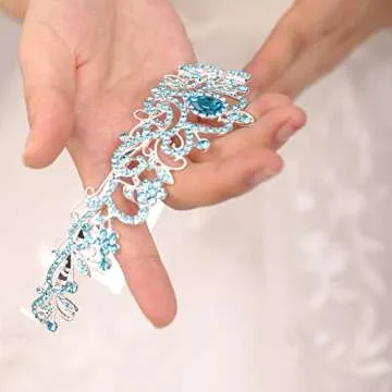 JWICOS Silver Crystal Tiara for Women - Elegant Crown