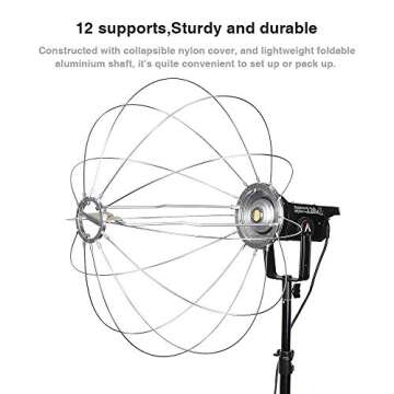 LAOFAS Lantern Softbox 19.68Inch 50CM, Quick-Setup Quick-Folding in 1 Minute, Bowens Mount for Aputure Amaran 100D 100X 200D 200X Godox SL-60W AD300PRO AD400PRO AD600BM and Other Bowens Mount Light