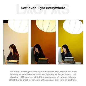 LAOFAS Lantern Softbox 19.68Inch 50CM, Quick-Setup Quick-Folding in 1 Minute, Bowens Mount for Aputure Amaran 100D 100X 200D 200X Godox SL-60W AD300PRO AD400PRO AD600BM and Other Bowens Mount Light