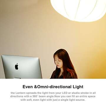 LAOFAS Lantern Softbox 19.68Inch 50CM, Quick-Setup Quick-Folding in 1 Minute, Bowens Mount for Aputure Amaran 100D 100X 200D 200X Godox SL-60W AD300PRO AD400PRO AD600BM and Other Bowens Mount Light