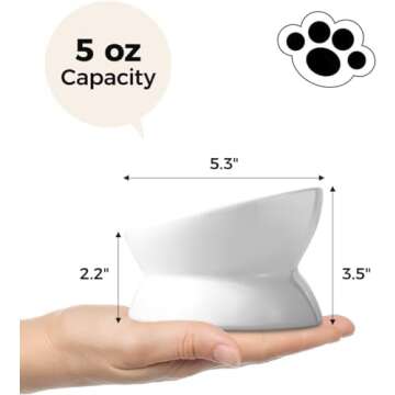 Elevated Cat Food Bowl for Comfort and Health