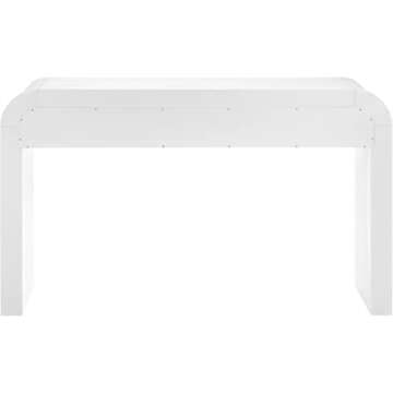 Meridian Furniture 888White-S Artisto Collection Modern | Contemporary Rectangular Console Table, White, 54" W x 15" D x 31.5" H