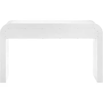 Meridian Furniture 888White-S Artisto Collection Modern | Contemporary Rectangular Console Table, White, 54" W x 15" D x 31.5" H