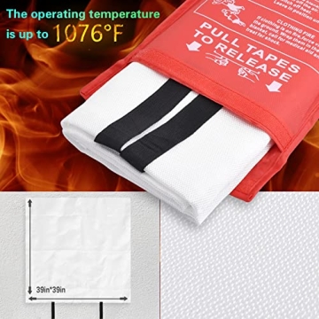 Disfore Fire Blanket 2-Pack for Kitchen & Grill Safety