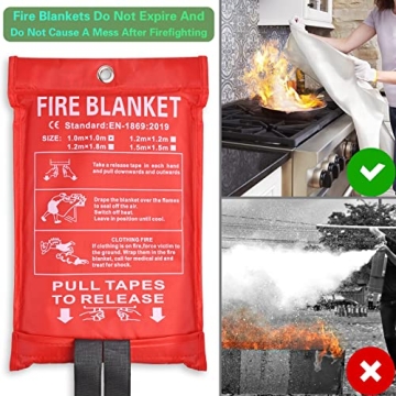 Disfore Fire Blanket 2-Pack for Kitchen & Grill Safety