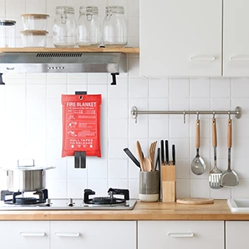 Disfore Fire Blanket 2-Pack for Kitchen & Grill Safety