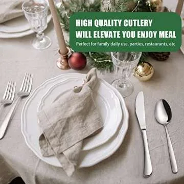 Terlulu 60-Piece Silverware Set for Elegant Dining