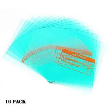 Athelmet 16-Pack Replacement Outside Lens Filter Covers 4.5"X5.25"X0.04" for Solar Auto Darkening We...