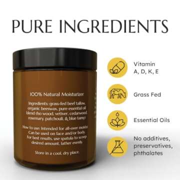 Krowa All Purpose Body Balm for Soft Hydrated Skin