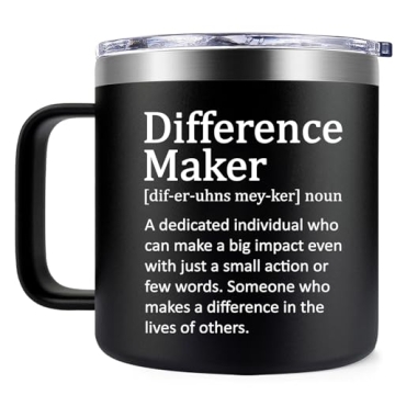 Fufendio Thank You Gifts for Men - Difference Maker Mug 14oz for Employee - Christmas, Birthday Gift...