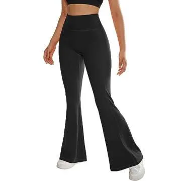 SUUKSESS Flare Leggings High Waisted Tummy Control Yoga Pants