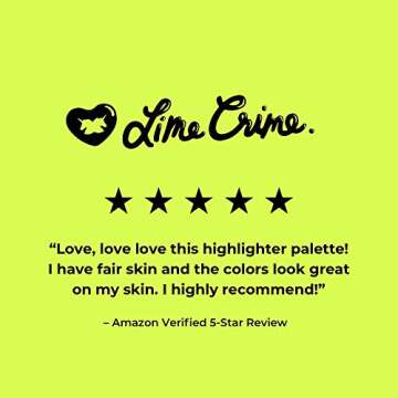 Lime Crime Hi-Lite Opals Highlighter Palette - Opalesecent Powder Trio - For All Skin Tones - In 3 Shades, Pink, Gold & Peach - For Face or Body - Vegan