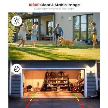 Solar Wireless Backup Camera with 1080P Monitor Easy Setup
