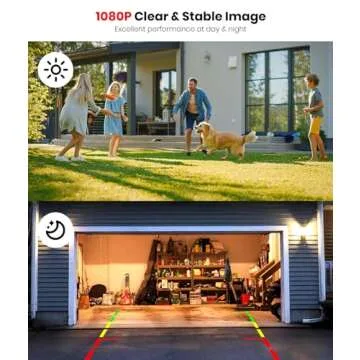 Solar Wireless Backup Camera with 1080P Monitor Easy Setup