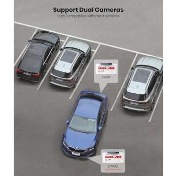 Solar Wireless Backup Camera with 1080P Monitor Easy Setup