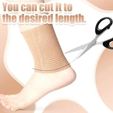 Zomiboo Ankle Gel Sleeves Padded Skate Socks Skateboard Accessories Ankle Pads Ankle Compression Sleeve Ankle Protector Brace for Figure Skating Riding Ski Ankle Protection Foot Support Socks (Nude)