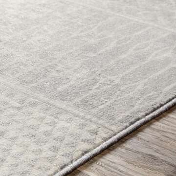 Livabliss Hana Modern Moroccan Area Rug,6'7" x 9'6",Medium Grey