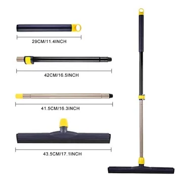 Yocada Floor Squeegee Scrubber with Adjustable Pole