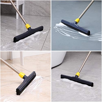 Yocada Floor Squeegee Scrubber with Adjustable Pole