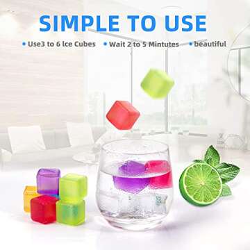 Reusable Ice Cube - 60-Pack for Chilled Drinks!